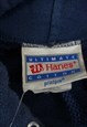 VINTAGE 90S SOCCER GRAPHIC NAVY HOODIE MENS