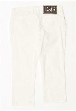 Vintage Dolce & Gabbana Trousers Slim Casual Capri Off White