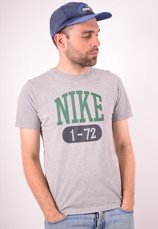NIKE MENS VINTAGE T-SHIRT TOP SMALL GREY 90S