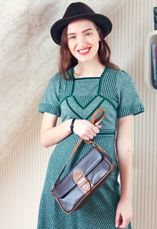 BROWN SMALL RECTANGULAR HANDBAG