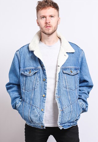 VINTAGE FLEECE LINED DENIM JACKET