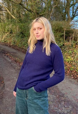 Vintage 90s Monsoon Ribbed Knitted Wool Jumper