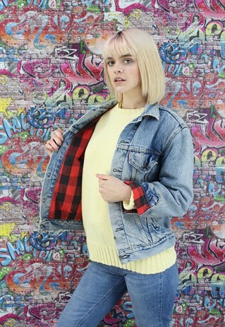 LEVI'S 80S BLANKET LINED VINTAGE DENIM JACKET. UNISEX.