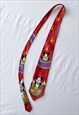 VINTAGE 90S FUNKY MICKEY APPLICATION TIE IN RED