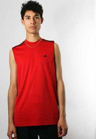 VINTAGE ADIDAS SPORTS LOGO T-SHIRT, SLEEVELESS