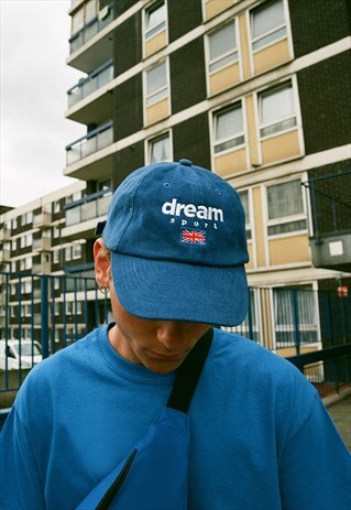 EMBROIDERED DREAM SPORT ROYAL BLUE COTTON CAP