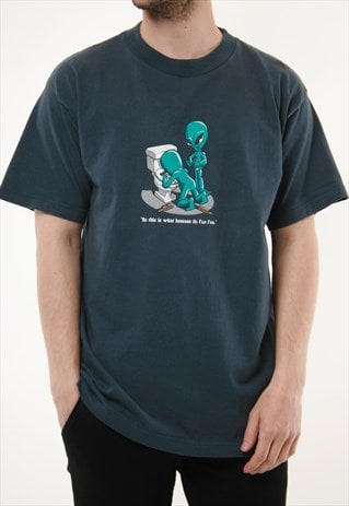 90S VINTAGE ALSTYLE ALIENS ACTIVEWEAR T-SHIRT 14173