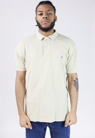 VINTAGE POLO RALPH LAUREN BEIGE POLO SHIRT