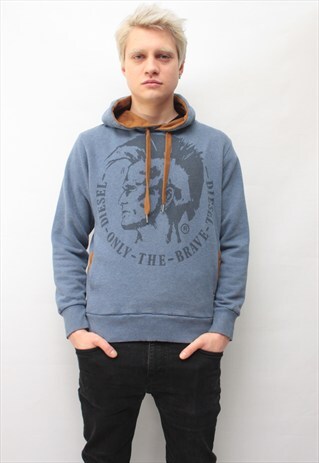 VINTAGE 90' AMAZING CLASSIC DIESEL BLUE HOODIE