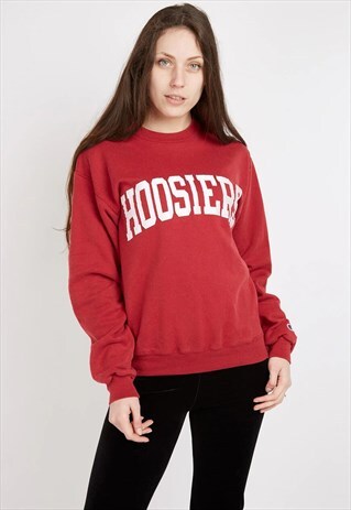 VINTAGE RED CHAMPION COLLEGE SWEATSHIRT