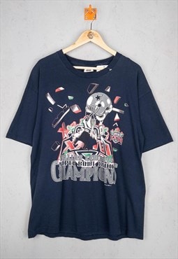 Vintage 1992 Dallas Cowboys Super Bowl T-Shirt Navy XL