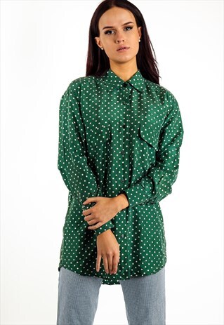 VINTAGE POLKA DOT BLOUSE ACBL60