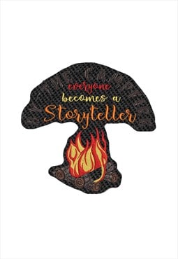 Embroidered Campfire Embroidery iron on patch / sew on patch