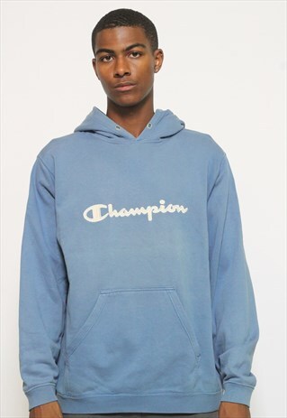 VINTAGE CHAMPION LOGO HOODED SWEATSHIRT