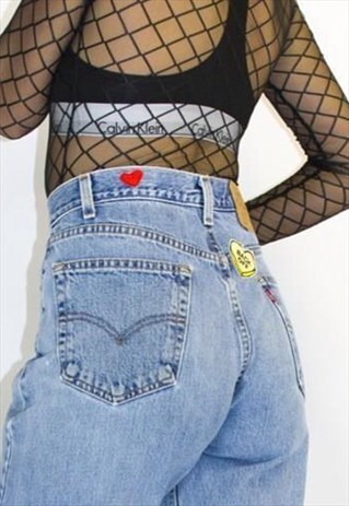 VINTAGE LEVI'S CUSTOM BADGED BOYFRIEND JEANS