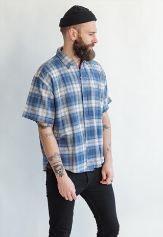 VINTAGE 90S GRUNGE CHECKERED SHIRT