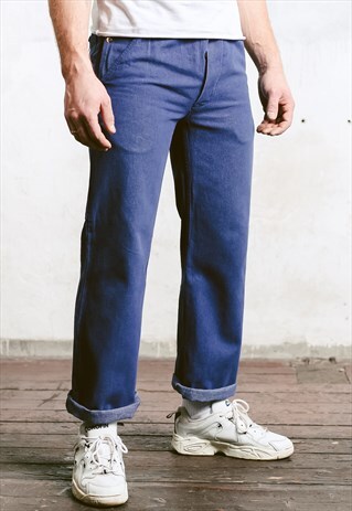 VINTAGE 70S BLUE WORKWEAR PANTS