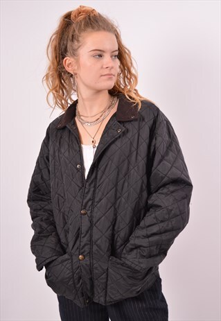 VINTAGE FILA QUILTED JACKET BLACK