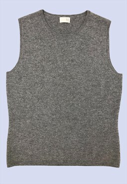 TSE Grey Luxury Sleeveless Soft Knit Casual Vest Tank Top