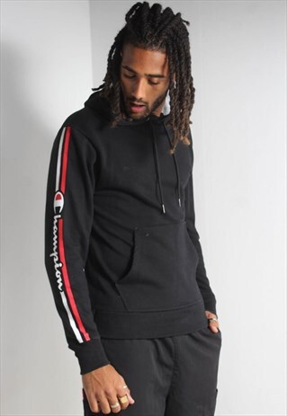 VINTAGE CHAMPION HOODIE BLACK