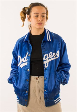 VINTAGE 90S LOS ANGELES DODGERS NBL TEAM VARSITY NYLON JACKE