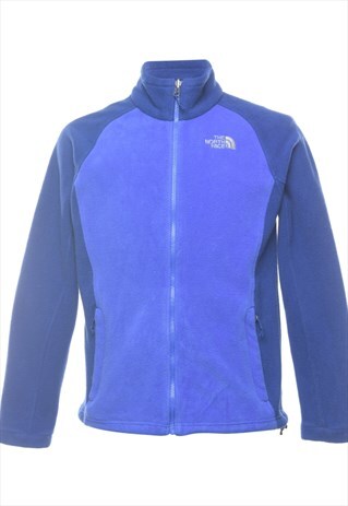 BEYOND RETRO VINTAGE THE NORTH FACE BLUE CLASSIC FLEECE - L