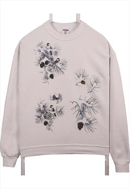 Vintage 90's Jerzees Sweatshirt Flower Crewneck