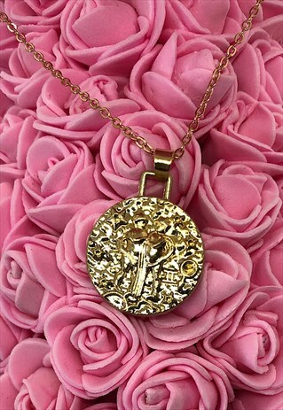 PERSONALISED ZODIAC GEMINI 18K GOLD PLATED NECKLACE