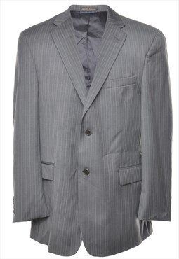 Vintage Tommy Hilfiger Striped Grey Classic Blazer - L