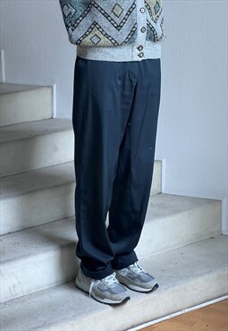 Vintage NIKE Pants Trousers 90s Navy Blue
