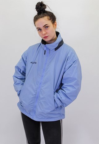 VINTAGE COLUMBIA COAT IN BLUE MEDIUM