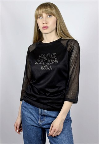 VINTAGE POLO JEANS BY RALPH LAUREN SLEEVES T-SHIRT