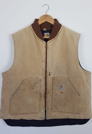 VINTAGE CARHARTT GILET BEIGE
