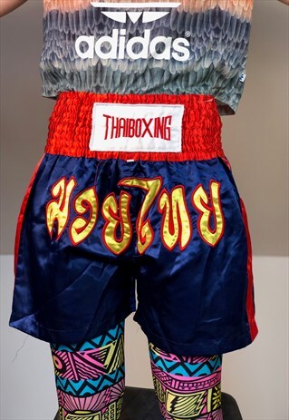 THAILAND BOX BLUE RUNNING SHORTS 90S VINTAGE