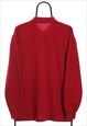 VINTAGE BURBERRY MAROON LONG SLEEVED POLO SHIRT WOMENS