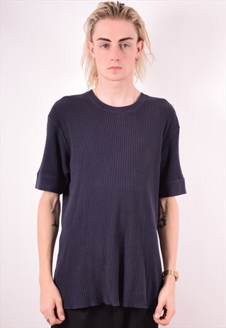 POLO RALPH LAUREN MENS VINTAGE T-SHIRT TOP XL BLUE 90S