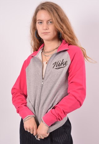 VINTAGE NIKE TRACKSUIT TOP JACKET GREY