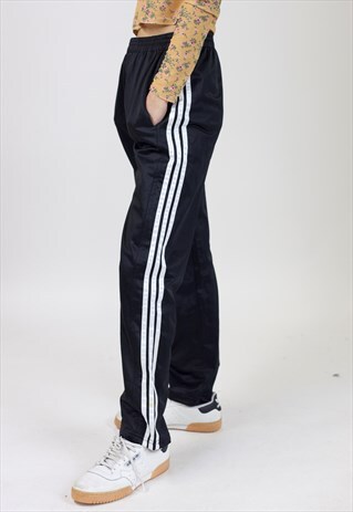 VINTAGE 90S ADIDAS BLACK TRACKSUIT BOTTOMS