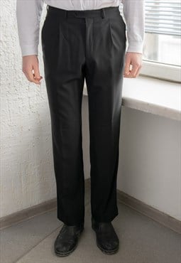 Vintage 80's Black Classic Trousers