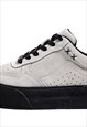 CHUNKY SOLE SUEDE TRAINERS RETRO PLATFORM SNEAKERS IN GREY