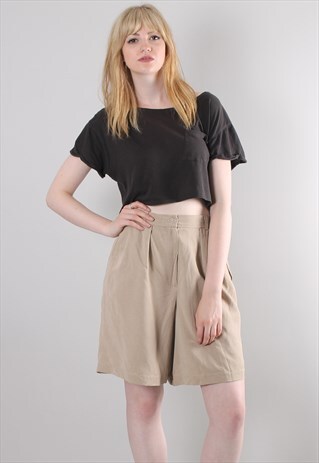 VINTAGE 90S BEIGE CULOTTES SHORTS