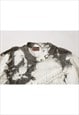 TIE-DYE SWEATER CABLE KNITTED JUMPER GRADIENT PULLOVER BROWN