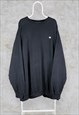 Vintage Black Champion Sweatshirt Pullover Mens 4XL