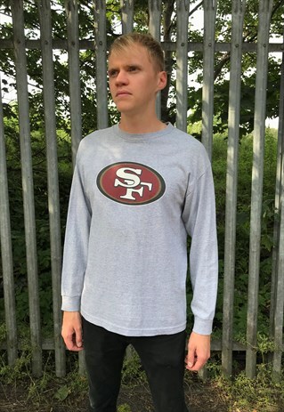 SAN FRANCISCO 49ERS GREY LONG SLEEVED TOP. TEE, T-SHIRT