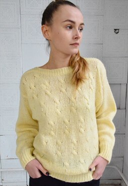 Vintage Sweater Jumper with pearl beads