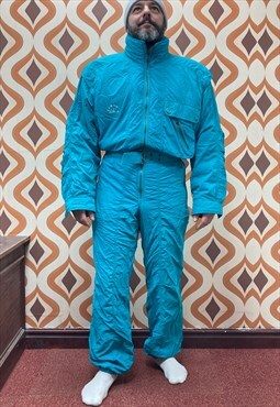 90s two piece ski suit, Unisex ski jumpsuit, vintage 