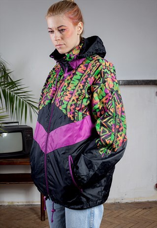 90S VINTAGE COLOURFUL WINDBREAKER