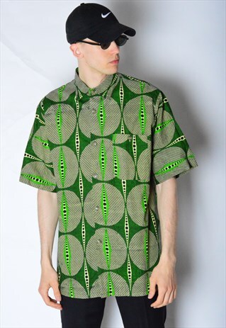 VINTAGE 60S ABSTRACT PSYCHEDELIC PRINT SHIRT