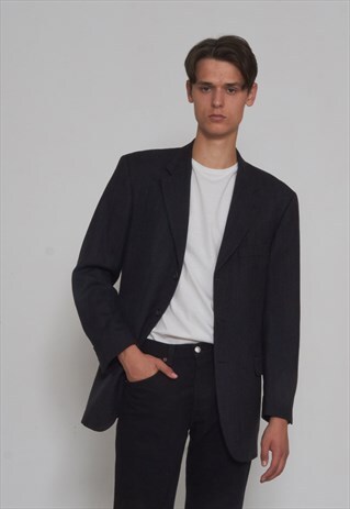 VINTAGE BLACK HUGO BOSS BLAZER JACKET