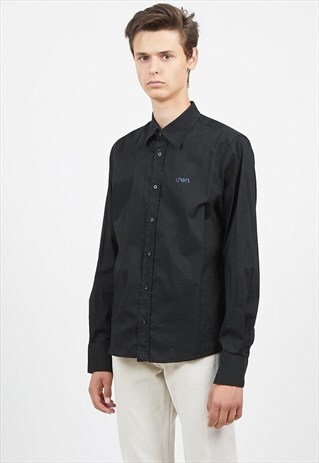 VINTAGE BLACK ARMANI LONG SLEEVE SHIRT